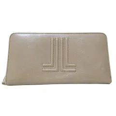ランバン LANVIN COLLECTION コレクション エチューネル ラウンド 長財布 レザー ロゴ 小銭入れあり グレージュ Xのサムネイル