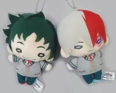 【中古】ぬいぐるみマスコット・ぬいぐるみバッジ 緑谷＆轟セット にとたん ボールチェーン付ぬいぐるみセット(制服) 「僕のヒーローアカデミア」 ジャンプフェスタ2018グッズ