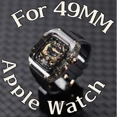 49㎜高級AppleWatch アップルウォッチバンド ラバーベルトカバー  ケース　バンド　キラキラ　メタル87