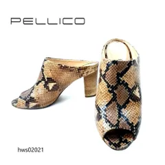 サイズ38 PELLICO ホワイト ミュール 編み込みデザイン サイズ38 PELLICO ホワイト ミュール 編み込みデザイン