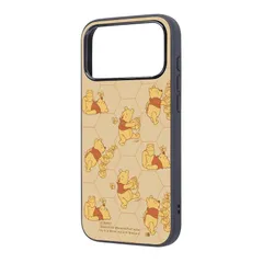 iPhone 17 Pro Max / ディズニー / maru 衝撃吸収 バンパー ハイブリッドケース / プーさんとはちみつ_総柄