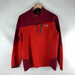 THE NORTH FACE(ザノースフェイス) サミットシリーズ 赤 ハーフジップ 長袖Tシャツ M 251006