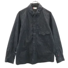 Levi's リーバイス リネンブレンド 長袖 デニム シャツジャケット L ブラック系 ボタンダウン メンズ 古着