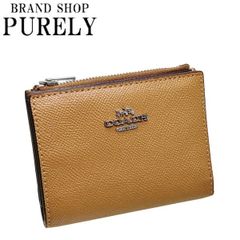 コーチ 財布 レディース COACH 折り財布 クロスグレイン レザー バイフォールド ウォレット CR983 SV/QD ライトサドル