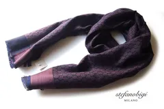 新品｜未使用｜ステファノビジ｜ペイズリー柄ウール×シルクストール｜BO