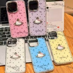 スマホケース　キティーちゃん　iPhone対応　アイフォンケース　iPhone16pro/16promax/15/14/13/12/11　可愛いケース　海外限定　新品未使用　5カラー選択可能