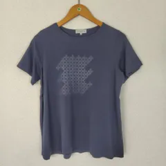 MACKINTOSH LONDON マッキントッシュ ロンドン Tシャツ 幾何学柄 ネイビー 40サイズ レディース 古着 モードのサムネイル