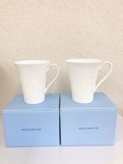 ！WEDGWOOD ネイチャー マグカップ 2個セット 白 箱付き コップ【その他】【2】