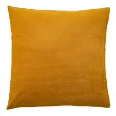 【最短発送】イエロー 45×45cm 無地 モダンカラー ファスナー式 滑らかな肌触り シンプル 全11カラー 日本製 スウェード調 クッションカバー アイリスプラザ