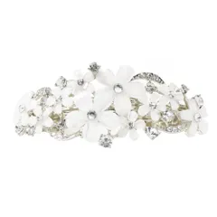【シルバー×ワンサイズ】[Cream dot. クリームドット公式] ヘアアクセサリー レディース バレッタ ヘアクリップ 髪留め まとめ髪 キュービックジルコニア ビジュー フラワー デコラティブ 大人 お呼ばれ 結婚式 二次会 謝恩会  