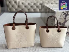 【今日特価】Loewe Canvas Tote Bag ロエベ キャンバス ショッピングバッグ（S:23×22cm / M:27×24cm）