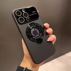 iPhone15 ケース magsafe iPhone14 13 Pro Max Plus カバー マグセーフ 耐衝撃 おしゃれ 韓国 カメラ保護 スタンド 362 ブラック(黒)