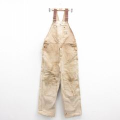 最終値下】褪色 オフホワイト オーバーオール エプロンcarhart - メルカリ