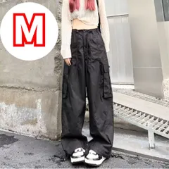 カーゴパンツ レディース ワークパンツ ワイドパンツ ダンスパンツ ボトムス ヒップホップ ダンス衣装 ストリート系 カジュアル 春夏 おしゃれ ゆったりカジュアル 韓国 スポーツ ヨガ ブラック 黒 M