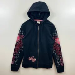 HARLEY-DAVIDSON archive grunge decoration ZIP hoodie S ハーレー ジップパーカー ラインストーン フルデコ 平成 ギャル y2k グランジ