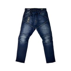 G-Star RAW ジースター ロゥ 5620-R 3D SPORT TAPERED TRAINER ELWOOD エルウッド 立体裁断 テーパードスリム JOGGER ジョグ ジョガー スウェット ジーンズ バイカー デニム ダーク ウォッシュ インディゴ