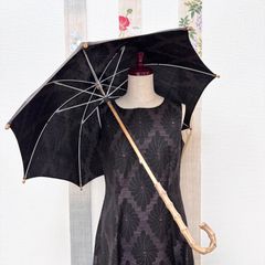 ハンドメイド 大島紬プリンセスラインワンピース 寒紅梅 - メルカリ