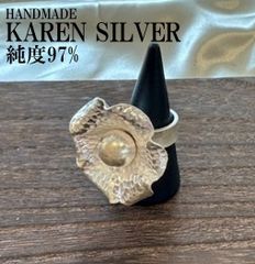 現品限り レディース シルバーリング カレンシルバー フラワー ハンドメイド 純銀 Karen Silver  #143 メキシカンジュエリー