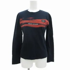 アルマーニエクスチェンジ A/X ARMANI EXCHANGE ロングTシャツ カットソー 長袖 ロゴ S 紺 ネイビー 赤 レッド ■GY14 /SS 0729のサムネイル