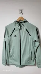 アディダス フードジップアップ ミント色