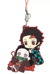 【中古】雑貨 竈門炭治郎＆竈門禰豆子 「鬼滅の刃 滅! カプセルラバーマスコット5」