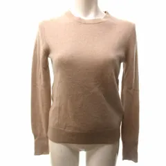 ユニクロ UNIQLO 美品 21AW カシミヤ ニット セーター クルーネック 長袖 ベージュ Ｓ 1029