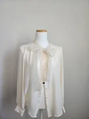 シフォン ブラウス アイボリー