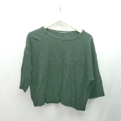 ◇ mizuiroind ミズイロインド Uネック ストレッチ ニット シンプル 半袖 カットソー 表記なし ブラック レディース E  【1308290061428】