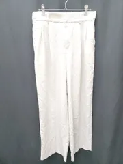 ◇ Θ　Φ ViS ビス ウエストタック　センタープレス スラックス サイズL アイボリー レディース P  【1409250047589】