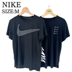 NIKE DRI-FIT 半袖Tシャツ M ブラック 2枚セット ロゴ入り メンズ ナイキ プロ ドライフィット 古着 スポーツ トレーニングウェア ランニングウェア
