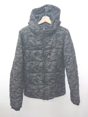 ◇ ⊇ アズール バイマウジー カモフラージュ柄 長袖 中綿 ジャケット ブルゾン サイズM ダークグレー ブラウン系 メンズ E  【1507100015716】