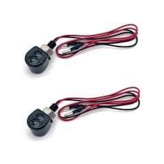 バイク ウィンカー LED ミニ 配線 アメリカン 防水 eバイク シンプル 12v ナノ 1発 スモーク 2個セット