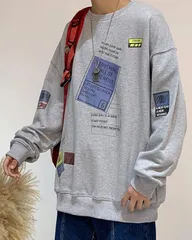 トレーナー メンズ Tシャツ 長袖 秋服 パーカー プルオーバー スウェット ストリート プリント ゆったり カジュアル おしゃれ 大きいサイズ 人気 柔らか く快適 ファッション 春 冬服 dLC6262