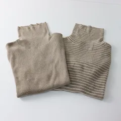 美品 サマンサモスモス Samansa Mos2 SM2 使える リブタートルネックニット トップス 2着セット/セーター テレコ【2400014419771】