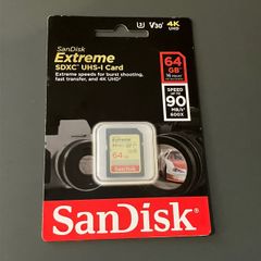 サンディスク Extreme SDXC　UHS-I 　CARD　64GB SDXCカード SDSDXVE-064G-GNCIN 海外向パッケージ UHSスピードクラス３ 4K UHD録画対応SDカード
