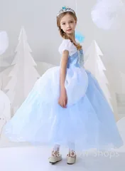 新品未使用プリンセスドレス　コスプレドレス　Cospaly　シンデレラ 子供 ドレス コスチューム 衣装hjsyd075
