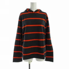 アニエスベー agnes b. パーカー カットソー ボーダー プルオーバー 長袖 2 M 紺 ネイビー 赤 レッド /RO ■BMのサムネイル
