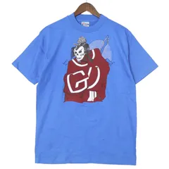 80年代 USA製 ブートレグ GRATEFUL DEAD グレイトフル・デッド SAMURAI BAND 半袖Ｔシャツ ブルー(メンズ L)中古 古着 A5088