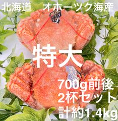 ラスト値下げ！！！　北海道オホーツク産　約700g×2杯セット　約1.4kg