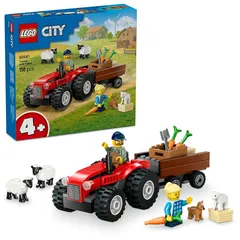 【新品】 レゴ(LEGO) シティ 赤いトラクターと牧場のひつじ おもちゃ 玩具 誕生日 プレゼント ブロック 知育男の子 女の子 子供 4歳 5歳 6歳 乗り物 車 ミニカー ごっこ遊び おままごと 0