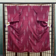 リサイクル着物 アンサンブル 矢絣 紬 袷 250917-59-60