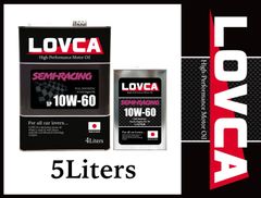 ★送料無料★LOVCA SEMI-RACING10W-60/5L★100%化学合成★日本製★