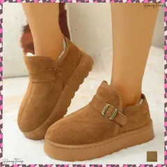 ムートンブーツ 厚底 ショートブーツ 冬 レディース ボアブーツ 裏起毛ブーティ ファームートン 大人 歩きやすい ボリュームソール カジュアル お出かけ 旅行 暖かい防寒ブーツ 無地もこもこブーツ 保温ショートブーツ