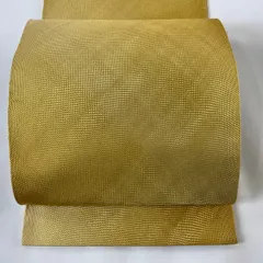 袋名古屋帯 美品 秀品 幾何学 山吹色 正絹 【中古】