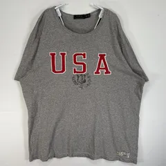 古着 ポロ・ラルフローレン POLO RALPH LAUREN 半袖Tシャツ シングルステッチ 大きいサイズ XXL  グレー プリント メンズ