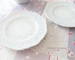 LaCeramica クリームレースプレート20cm