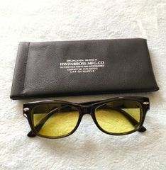 HWZNBROSS original BIKER SHADE (YELLOW）ハウゼンブロス ウェリントン型 サングラス オリジナル バイカーシェード 新品 HWZN BROSS【イエロー】イエローレンズ
