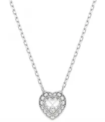 【送料無料】 スワロフスキー レディース ネックレス・チョーカー アクセサリー x Ariana Grande Heart Short Pendant Necklace Silver/Crystal