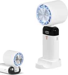 【2025新モデル -20℃瞬間冷却】 携帯扇風機 ハンディファン 冷感プレート付き 首掛け扇風機 最大18H連続稼働 一台6役 小型 超軽量 強力 usb充電式 卓上扇風機 手持ち 3段階調節 小型 ミニファン スタンド付き