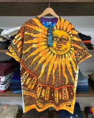 90s USA製 LIQUID BLUE Tシャツ sun＆moon デッドストック